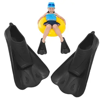  Силиконовые короткие ласты, короткие тренировочные ласты для плавания унисекс, Аксессуар для подводного плавания с защитным слоем Для детей, взрослых, мужчин и