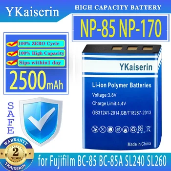  YKaiserin Аккумулятор NP85 2500 мАч для Fujifilm BC-85 BC-85A для FinePix S1 SL240 SL260 SL280 SL300 SL305 SL1000 NP170 Bateria