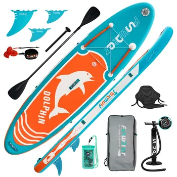  SUP Доска для серфинга, надувная доска для водных видов спорта, набор для серфинга с веслом, Надувная веревка для ног, хвостовой плавник