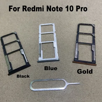  Оригинальная новинка для Xiaomi Redmi Note 10 Pro Лоток для sim-карты Слот Держатель Гнездо адаптера Замена запасных частей 4G