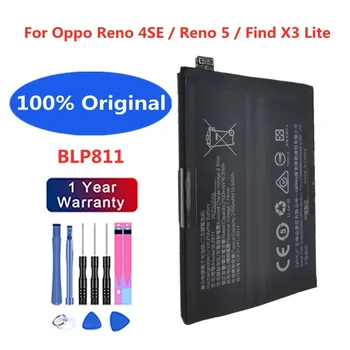  Новый 100% Оригинальный Аккумулятор BLP811 Для Oppo Reno 4SE/Reno 5/Find X3 Lite, Высококачественный Аккумулятор Для телефона 4300 мАч