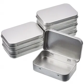  1 шт. мини-серебряная коробка для хранения, жестяная коробка квадратной формы, органайзер для ювелирных изделий, контейнер для конфет, подарки, портативные коробки, герметичный чехол